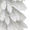7ft. Pre-Lit Flocked White Artificial Alpine Pencil Tree, Clear Lights